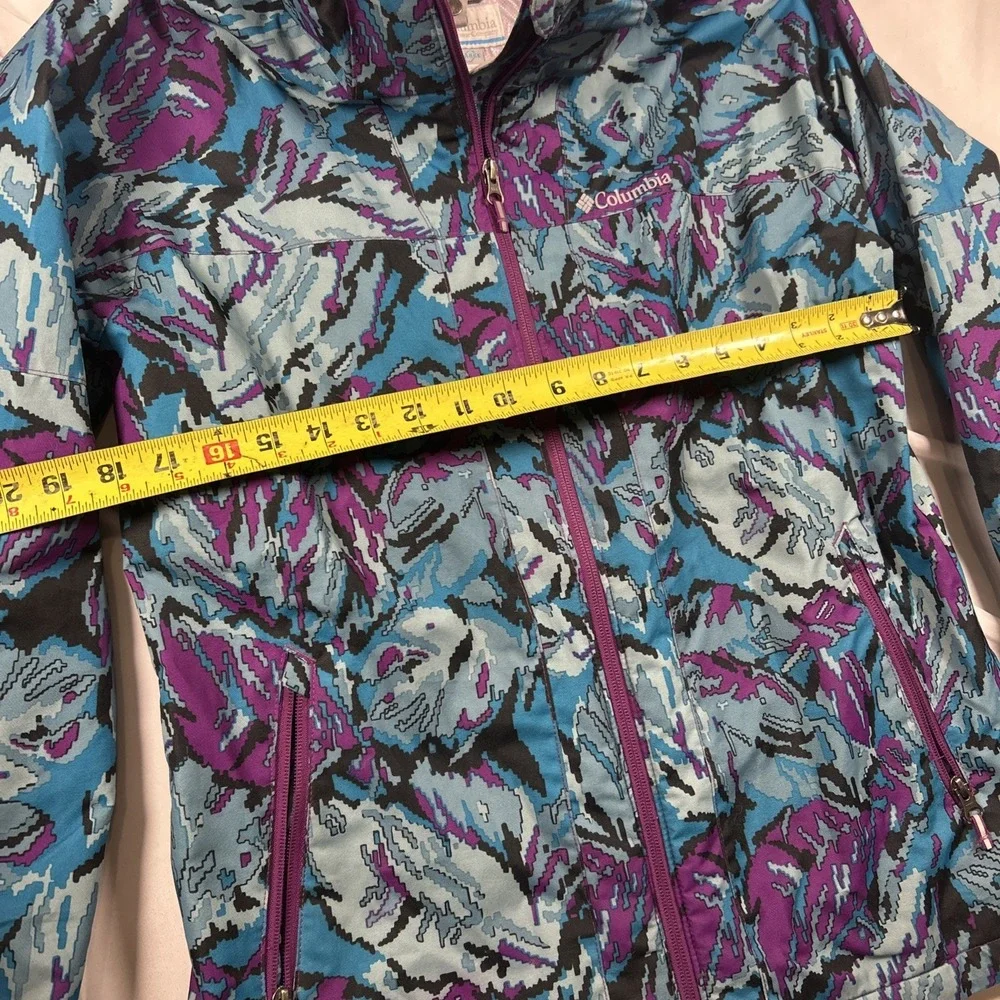 Columbia Jacket Girls size XL 18/20 Purple Floral Camo Omni-Tech Interchange